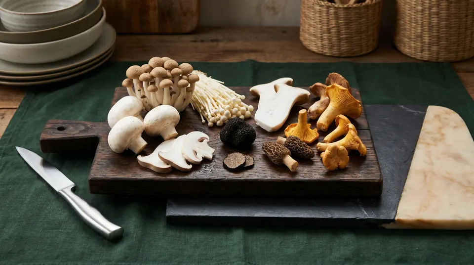 Hongos gourmet y trufa negra